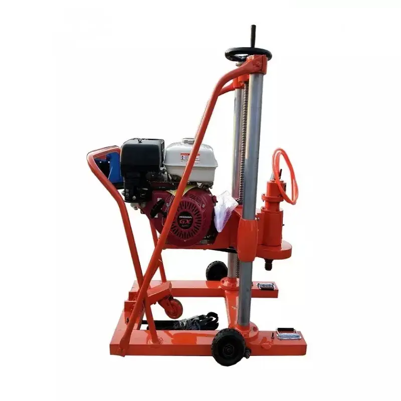 Petrol driven concrete cement road rock soil core drilling machine