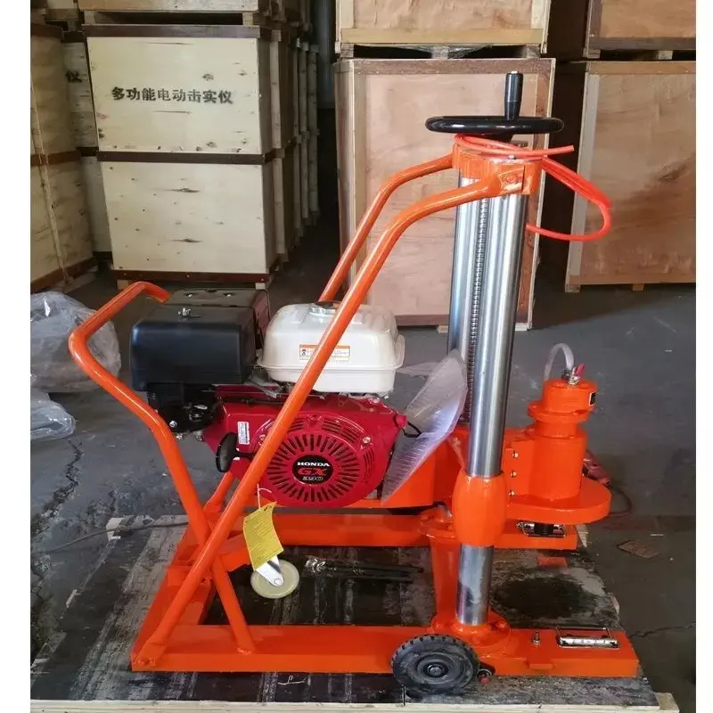 Petrol driven concrete cement road rock soil core drilling machine