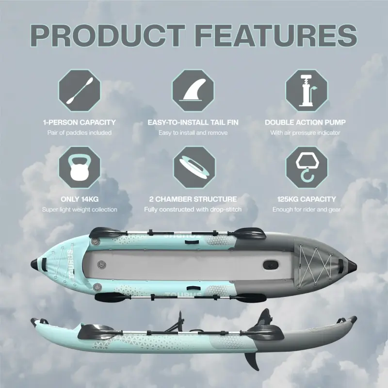 TOURUS 2023 the new PVC fishing kayaks canoe kayak kayak made in china