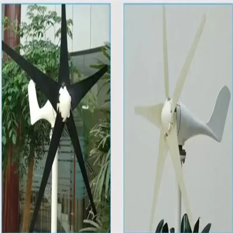 400W Windmill 12V 24V Horizontal Shaft Wind Turbine 5 Blades Home Wind Turbine Generator With Controller