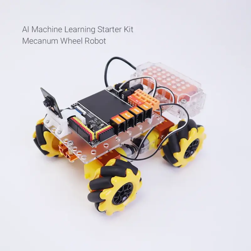 Weeemake Metal 4WD Mecanum Wheel Ai Machine Learning K210 Developer Kit Learn Artificial Intelligence Robot Camera 2 in 1 CN;GUA