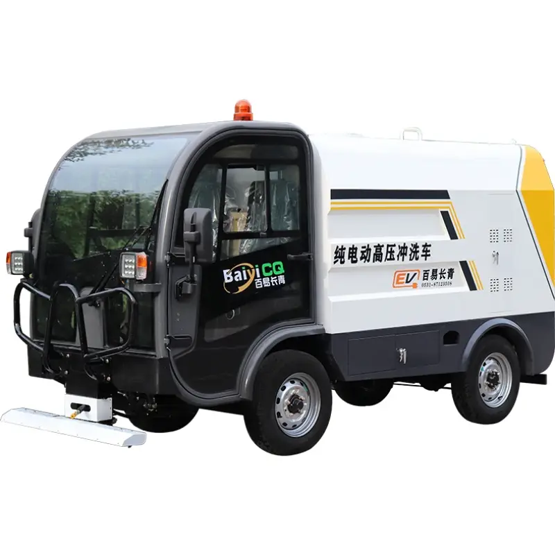 Baiyi C15 pure electric compact road cleaning vehicle with large water tank capacity and long working hours