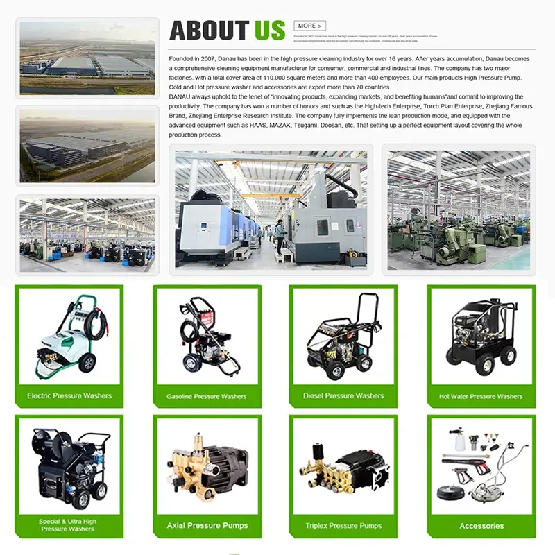 DANAU DCF-33 25GBSH Chine Nettoyeur Haute Pression 4800Psi 330Bar Commercial Gas Power Gasoline Belt Driven High Pressure Washer