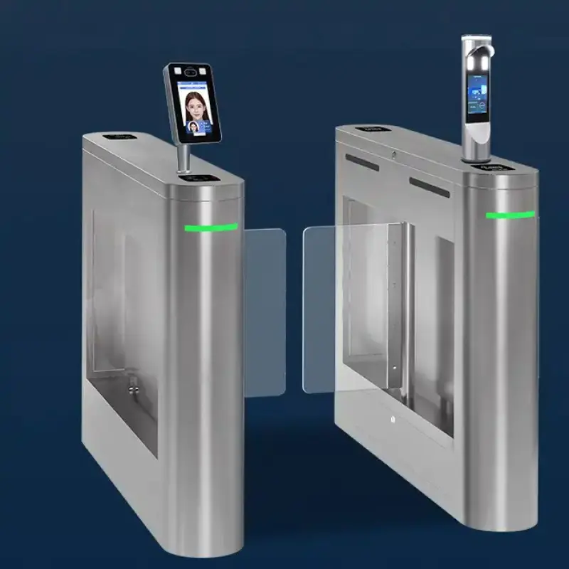 Qigong Speed Gate Access Control Electronic Swing Barrier Turnstile with Security System Face Recognition