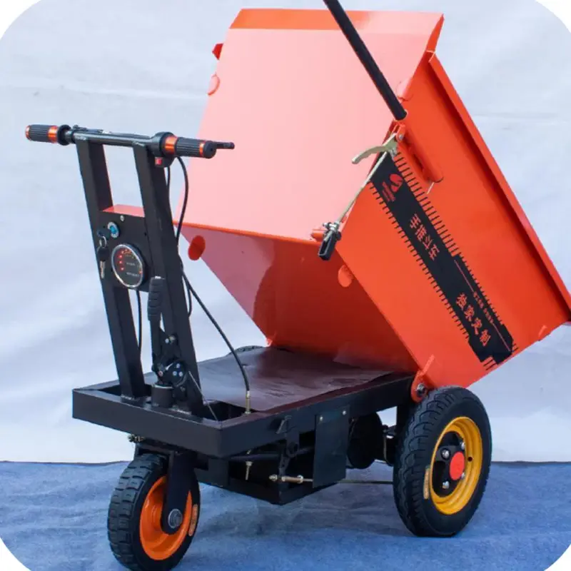 Xuyang Handling tricycle electric wheelbarrow pull brick tool cart small wheelbarrow flip cart agricultural