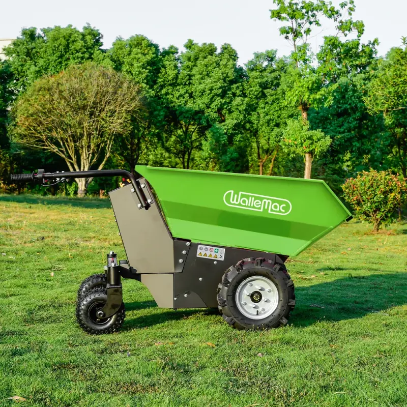 Electric Mini Dumper 500kg capacity battery-powered cart electric wheelbarrow for gardening landscaping and construction