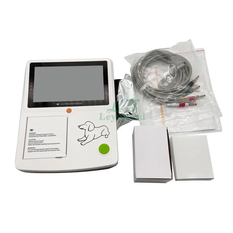 LTSE25V animal electrocardiograph display multichannel 12 lead 3 channel ecg veterinary machine portable ecg machine