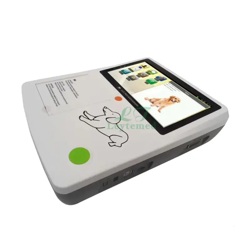 LTSE25V Animal Electrocardiograph Display Multichannel 12 Lead 3 Channel ECG Veterinary Machine Portable ECG Machine