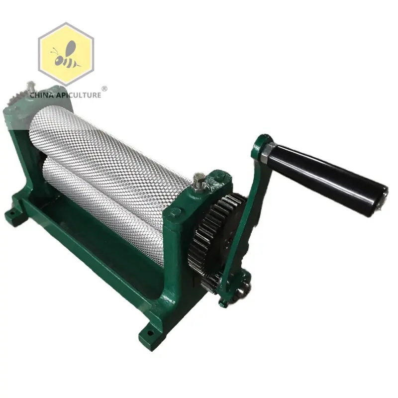 Beekeeping Tools Manual Beeswax Comb Foundation Roller Mill Machine Hand Crank Bee Wax Rollers Stamper Printing Machine