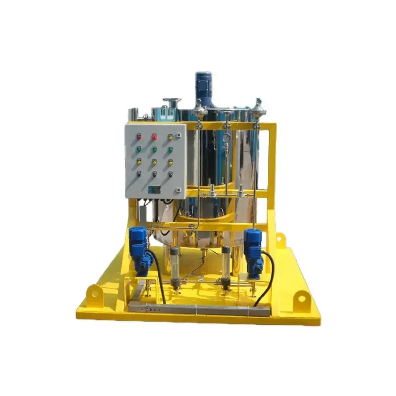 Water treatment chemical dosing tank with agitator