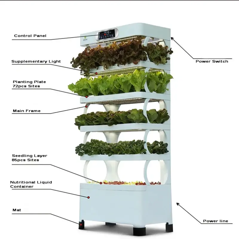 Hydroponics 12 Holes Vertical Hydroponic grow kit system Plant Vegetable