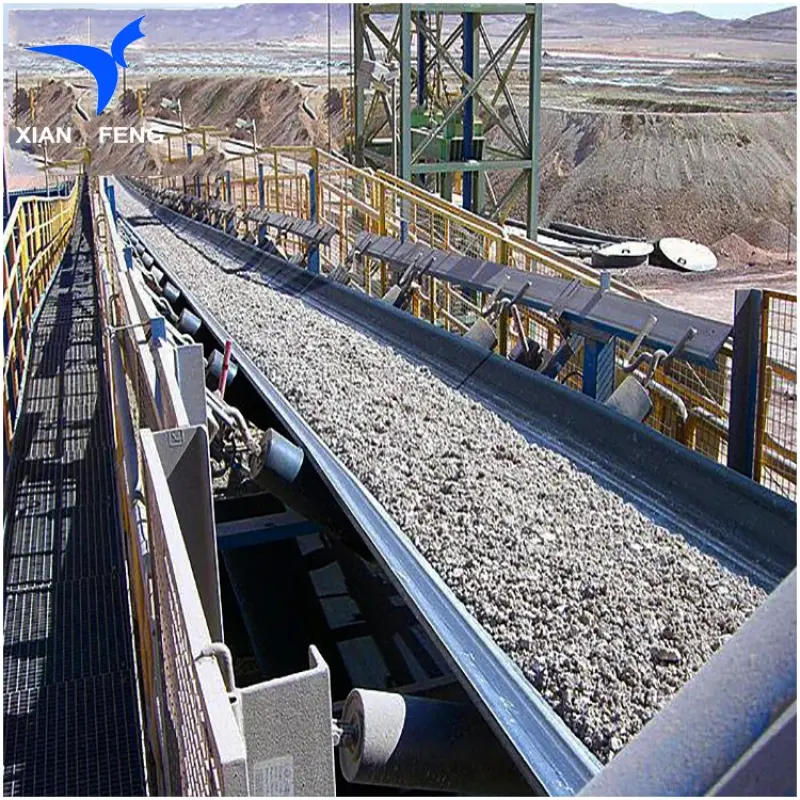 500Ton per hour fixed flat belt conveyor for gravel sand cement industry