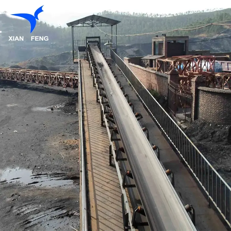 500Ton per hour fixed flat belt conveyor for gravel sand cement industry