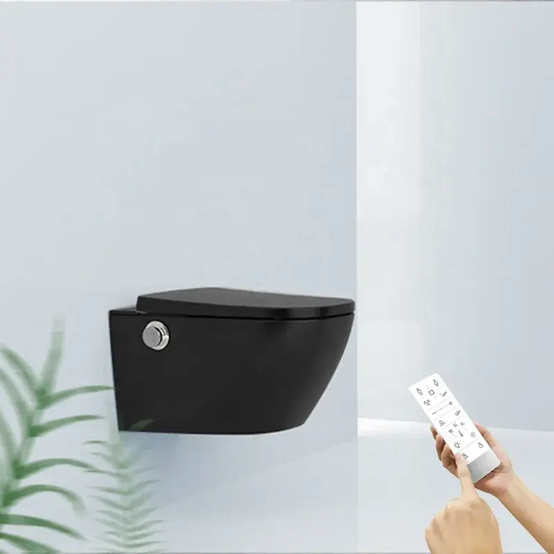 Black Toilet Seat Square Bidet Intelligent Shower Toilet Japanese Toilet Seats