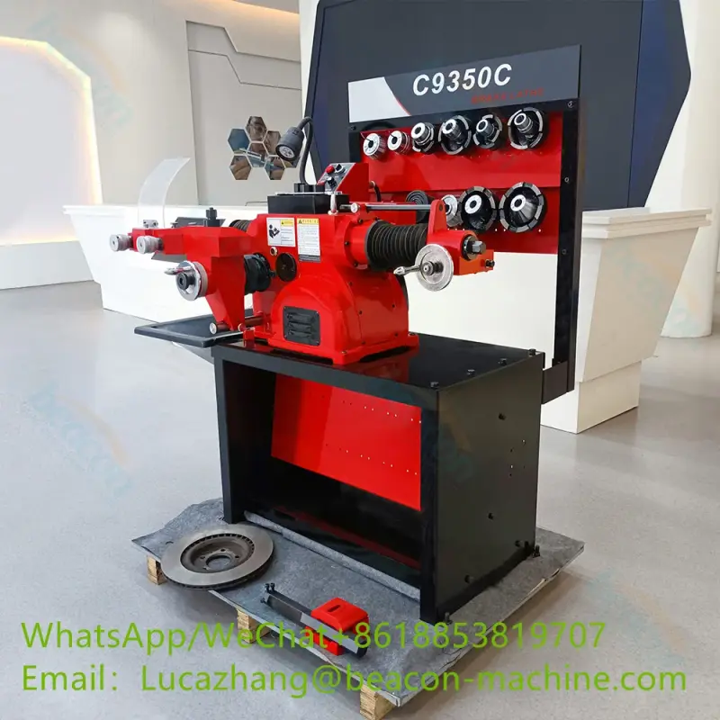 car brake disc skimming grinding and drum cutting brake lathe skimming repair machine C9350C