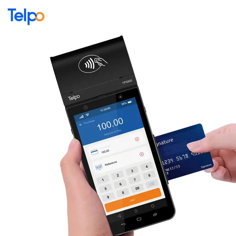 STQC Android 10 portable offline swipe debit credit card reader pos payment machine