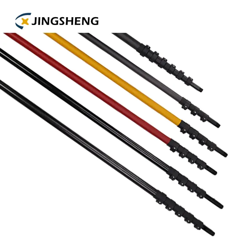 custom length and logo carbon fiber telescopic pole for solar panel cleaning