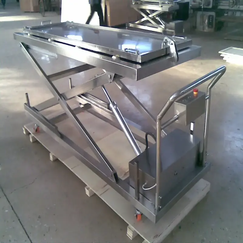 SYSJT-03 Hospital Morgue supplies trolley stretcher mortuary mobile corpse lifter Medical Morgue Hydraulic Cadaver Trolley Lift