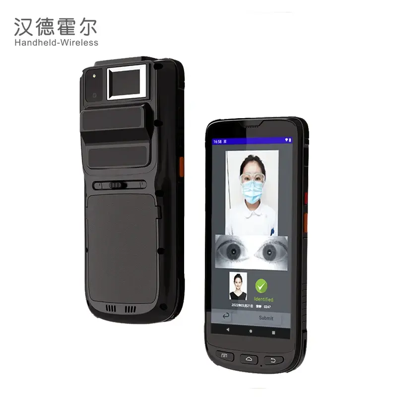 Android handheld Data Terminal with Iris Scanner Biometric Fingerprint Recognition for attendance and access control management