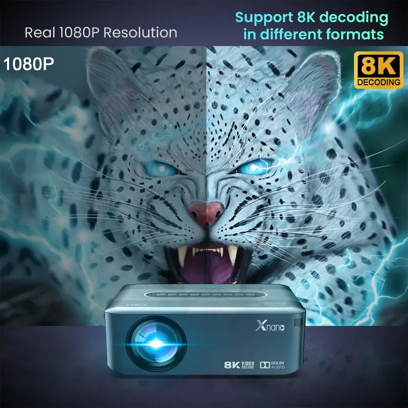 2023 New X1 4K Smart Projector Quad Core Android 9.0 5G WIFI LED 8K Video Full HD 1080P LED Home Theater Projector 4K Projectors