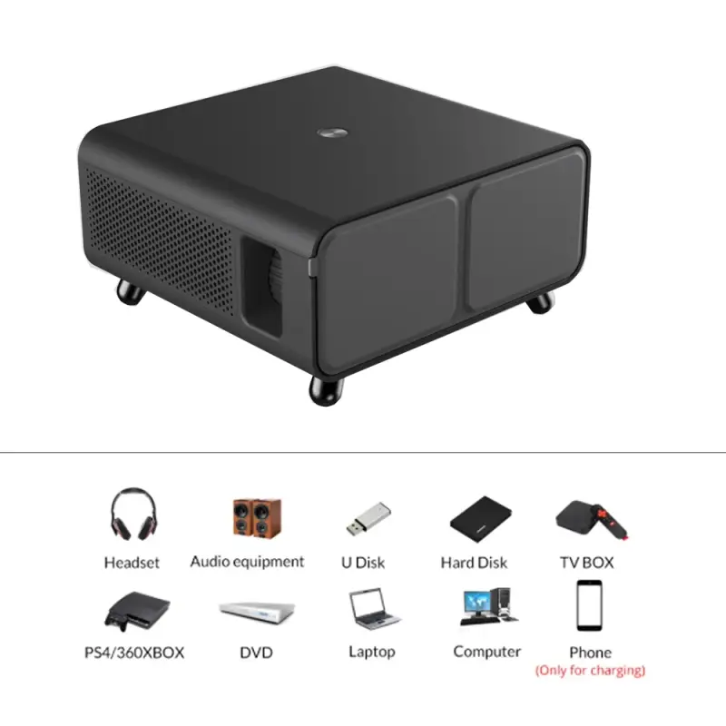 [Upgrade Auto Focus 1080P High Brightness Projector] Full HD 1080P 4K LED LCD Video Mini Portable Smart Home Theater Projetor