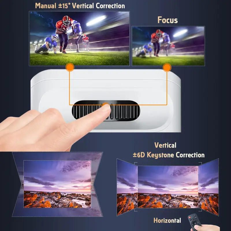 Hot Sales Wupro OEM Mini Portable LCD Beamer Smart Android 4k 1080p Full 3d UHD Projectors Home Cinema High Brightness Projector