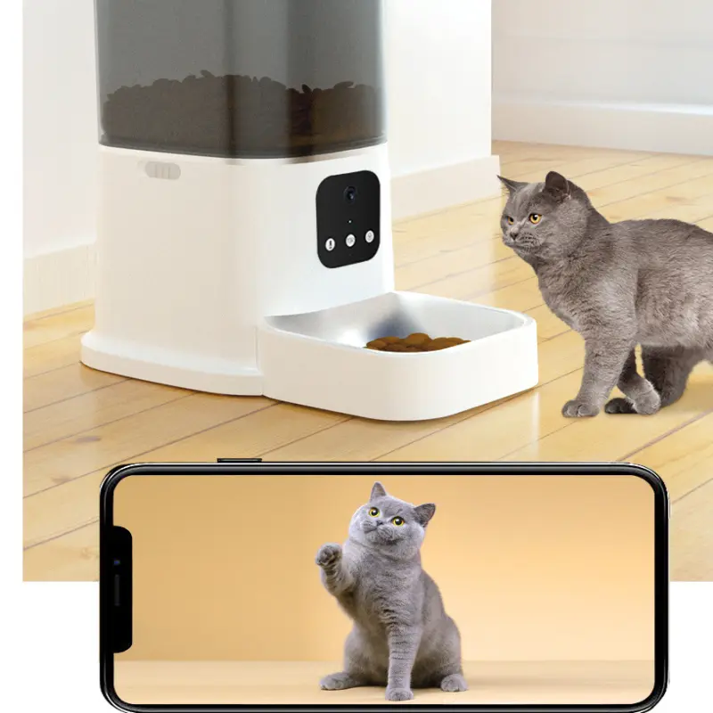 Hot Sales High Quality Animal Feeders Automatic Cat Dog Camera Auto Pet Food Feeder