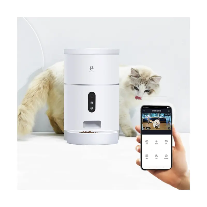 Luxury Smart Auto Pet Food Feeder Phone APP Control 4LPet Auto Food Dispenser Timed Digital Camera Automatic Pet Food Feeder