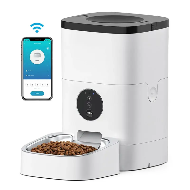 Customize Feeding Schedule Cat Dog Intelligent Timer Smart Pet Feeder Smart Automatic Cat Dogs Pet Feeder With Button