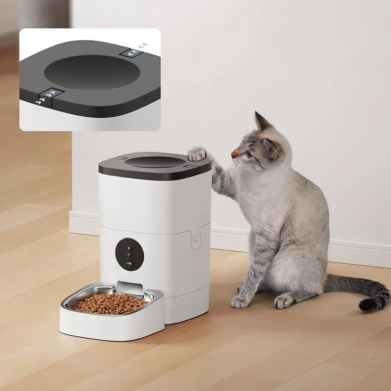 Customize Feeding Schedule Cat Dog Intelligent Timer Smart Pet Feeder Smart Automatic Cat Dogs Pet Feeder With Button