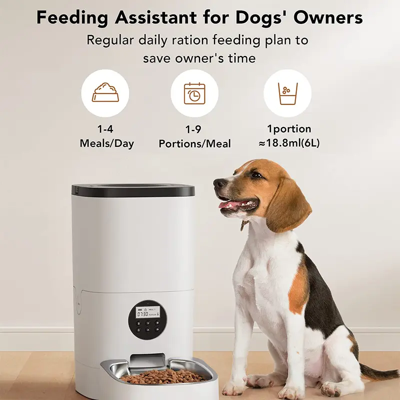 Customize Feeding Schedule Cat Dog Intelligent Timer Smart Pet Feeder Smart Automatic Cat Dogs Pet Feeder With Button