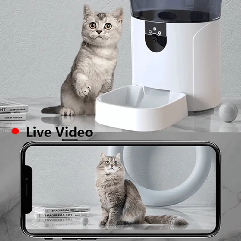 2023 Pet Supplies 1080P Hd Camera Tuya Dog Cat Feeders App Remote Monitoring Intelligent Timer Automatic Pet Feeder