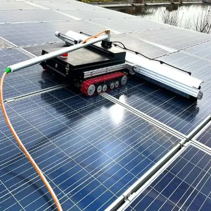 Automatic Solar Panel Cleaning Robot Portable Dry Water Cleaning Washing Machine with 24v Lithium Battery Power