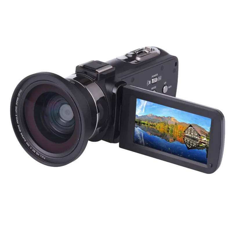 Hot Selling High Definition 4K Wifi Wireless Video Camcorder With External Microphone