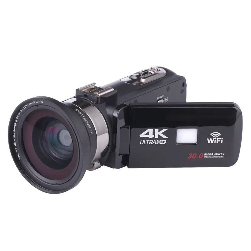 Hot Selling High Definition 4K Wifi Wireless Video Camcorder With External Microphone
