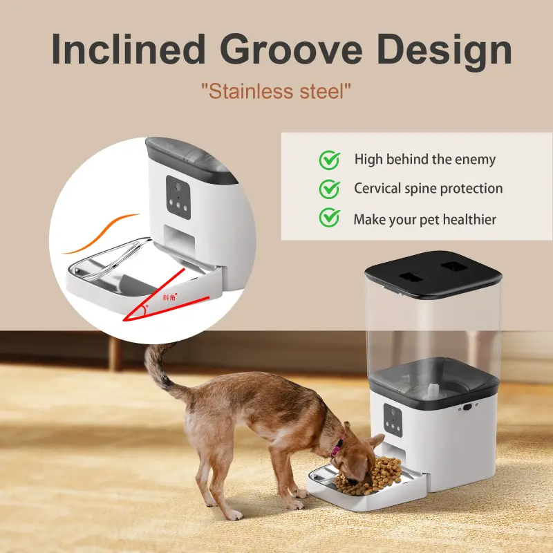 Pet Feeder For Large Dogs Dispenser Customize Voice Feeding With Wifi Pet Feeder Bowl 15L