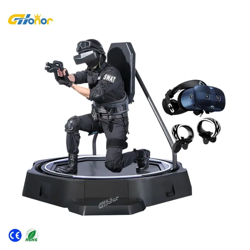 Amusement Theme Park virtual reality vr game machine 360 degree view  vr treadmill for sale