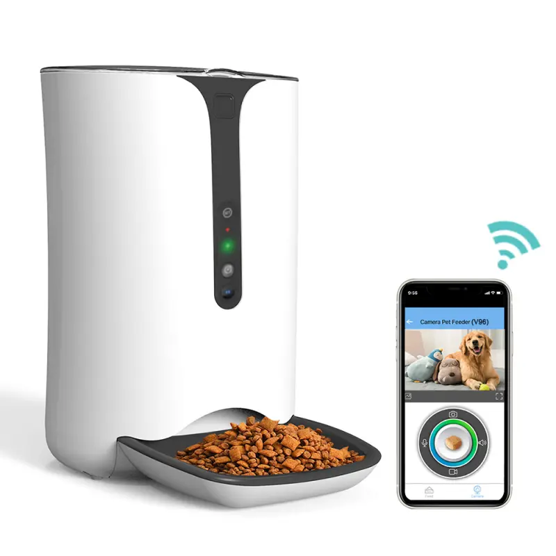 2023 Smart Video Wifi APP Feeding Bowl Electric Cat Dog Camera Treat Dispenser Automatic Pet Food Feeder with Smart Timer