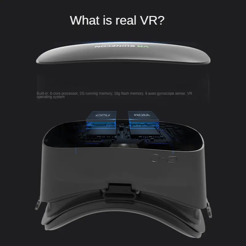 New model VR AIO5 3D VR Glasses with 8 cores BT4.0 OTG connection 1920*1080 high resolution VR glasses