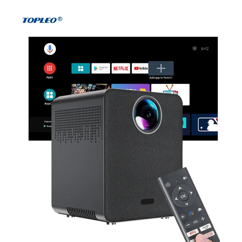Topleo Hd Smart Projector LCD ATV Proyector Mini Home Theater 4k smart android tv projector