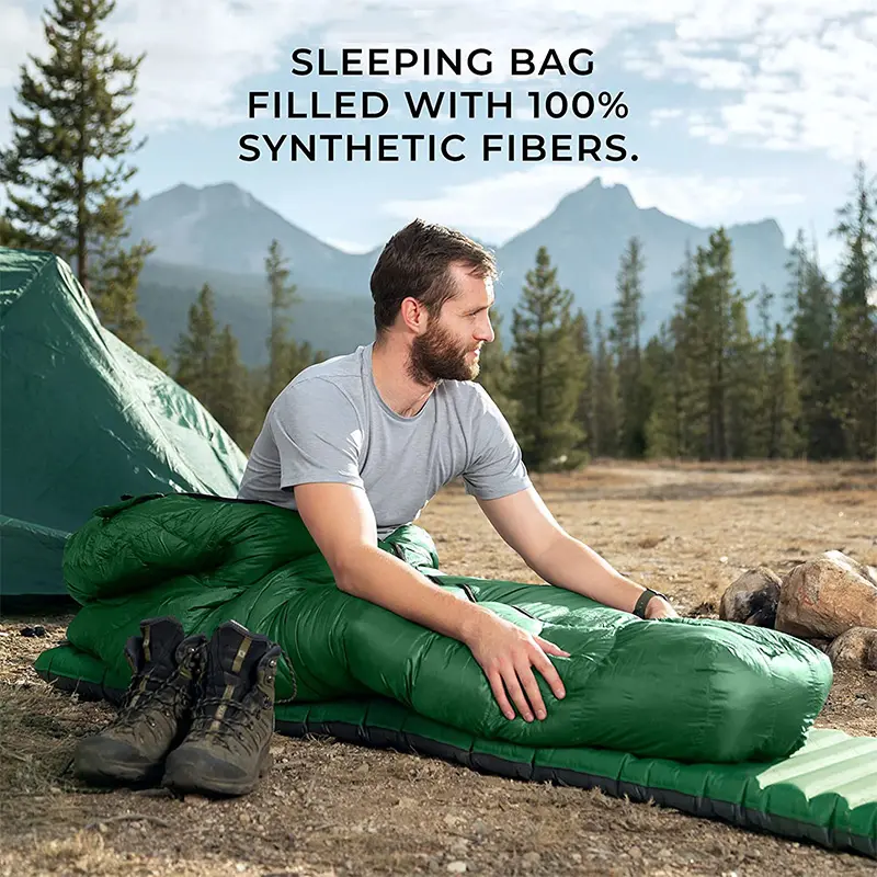 Outdoor Camping Water Resistant Alpine Down Sleeping Bag For Winter