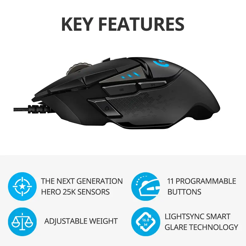 Logitech G502SE hero Dominator Esports Competitive Macro Programming Wireless Gaming Mouse