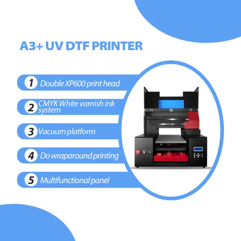 DHL Shipping A3 Size Uv Flatbed Printer Inkjet Printing Machine Digital Color Printer For Cards Stone Sheet Leather Wood