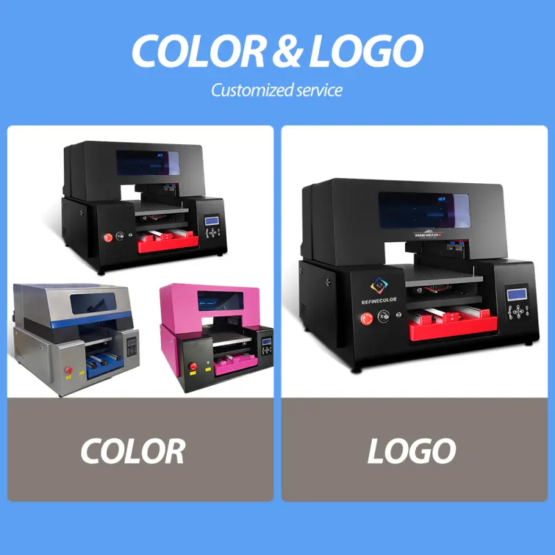 DHL Shipping A3 Size Uv Flatbed Printer Inkjet Printing Machine Digital Color Printer For Cards Stone Sheet Leather Wood