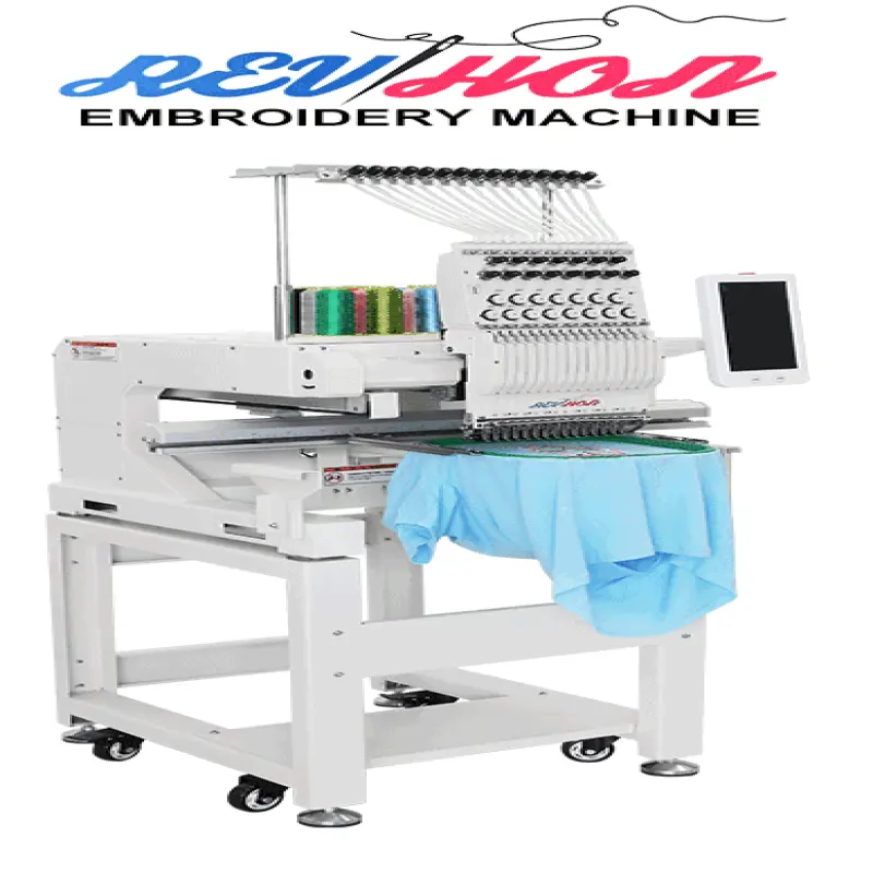 QHM Single Head 15 needless Embroidery Machine Home Computer Embroidery Machine Multifunctional Embroidery Machine