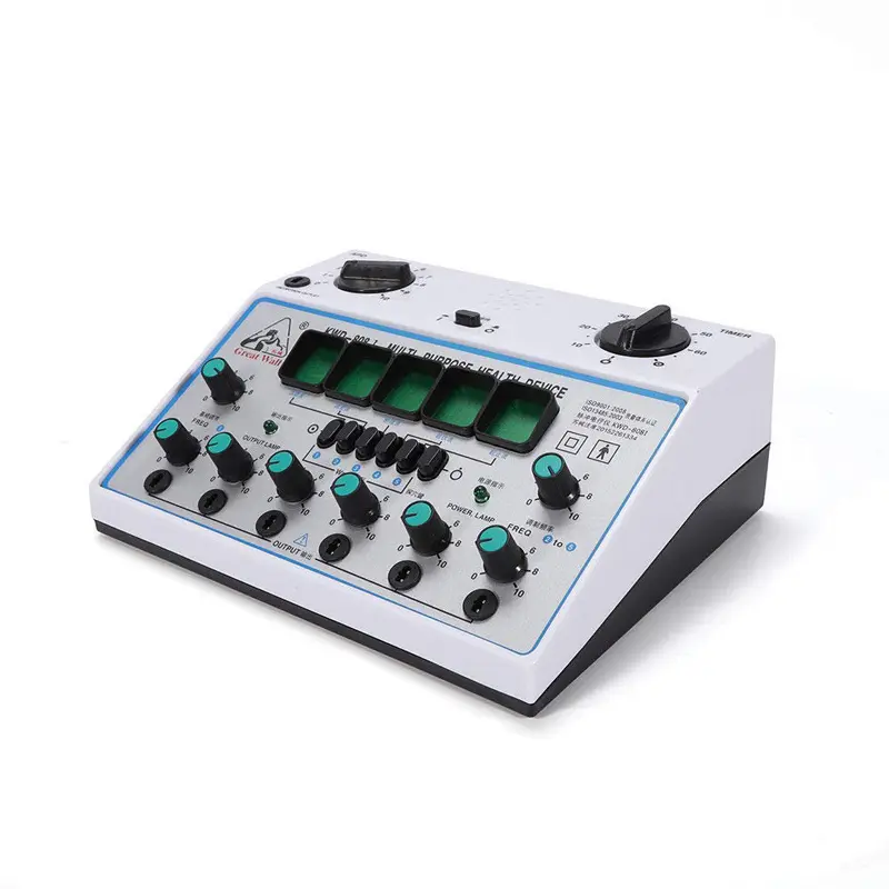 Electric Acupuncture Stimulator Machine, 6 Channel Output Patch Massager Care Kit Digital Electroestimulador Muscular