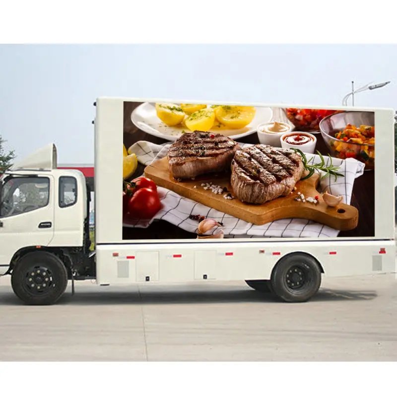 High brightness full color P5 advertising truck mounted mobile led display TV screen