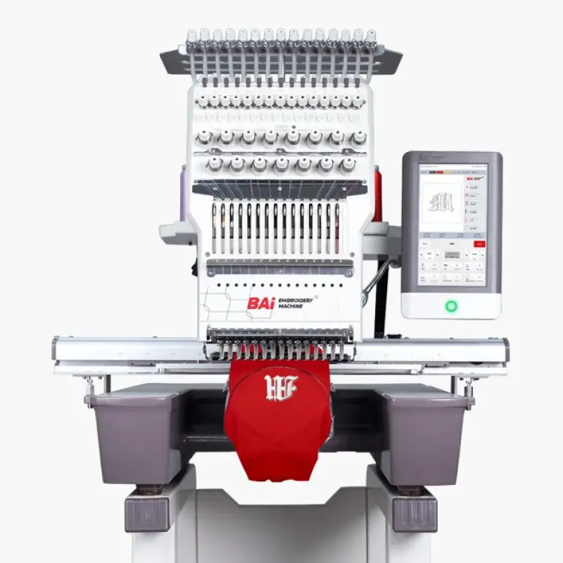 BAI industrial high cost performance embroidery machine for cap tshirt flat