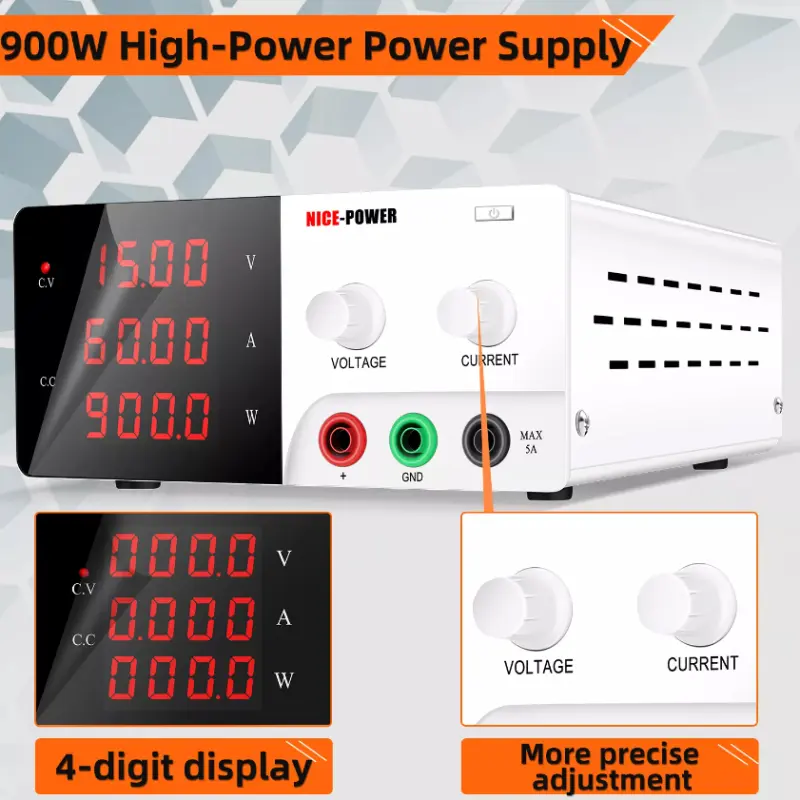 Output Adjustment 0~15V 0~60A Switch DC Big Power Supply Variable for Laboratory, Scientific Researching and Teaching