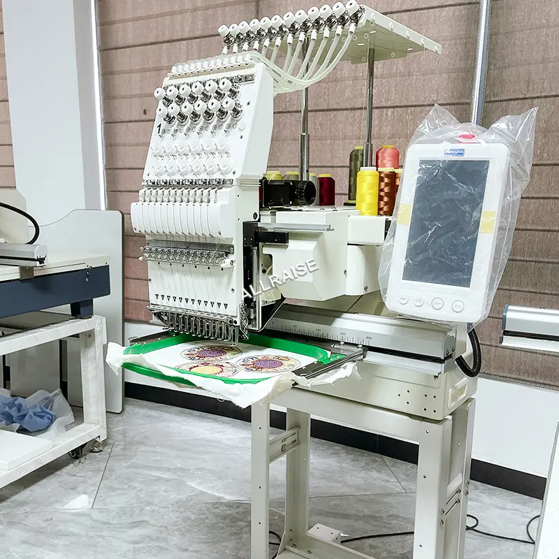 High Quality Single Head Multi Needles Automatic Computerized Embroidery Machine for Hat  Tshirt